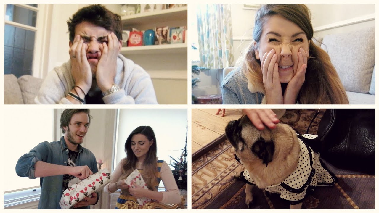 Christmas Presents with Zoella, PewDiePie & Marzia | Vlogmas