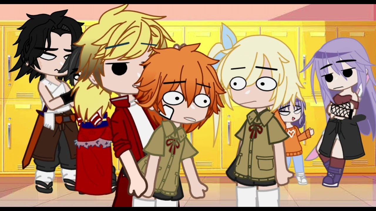 aprovech&oacute; la situaci&oacute;n para apoyarte la cosa//gacha// haikyuu//Au//Chico x chico