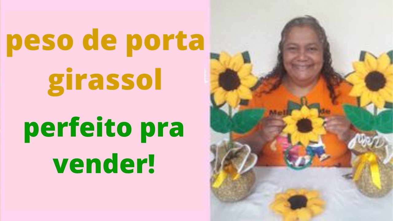 Peso de Porta l Girassol - Fácil de Fazer!