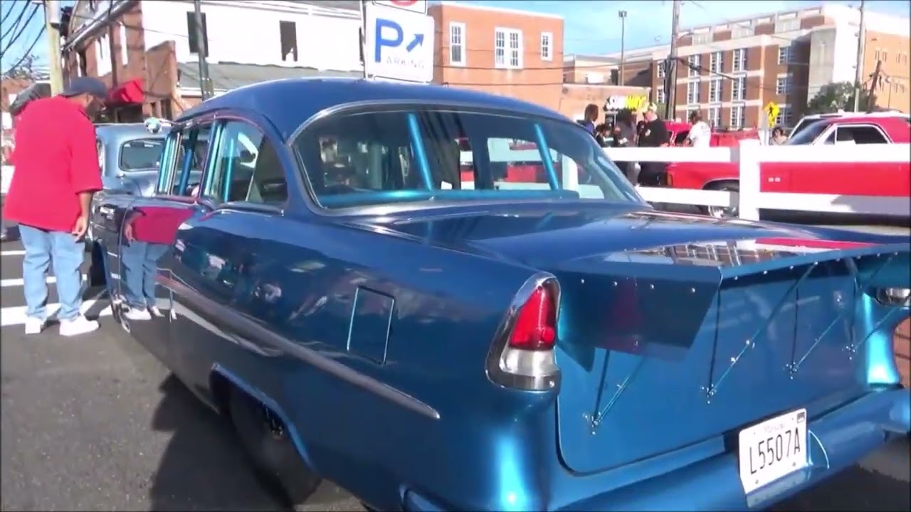 GROUND POUNDING 1955 Chevy Twin Turbo Pro Street Drag Car Dreamgoatinc Hot Rod Custom and Classics
