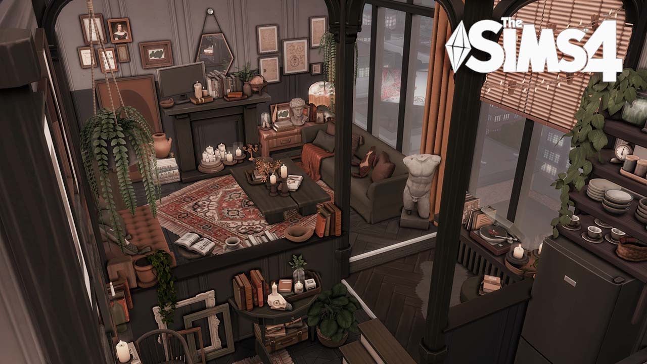 Vintage studio apartment /The Sims 4 apartment renovation / The Sims 4 speed build