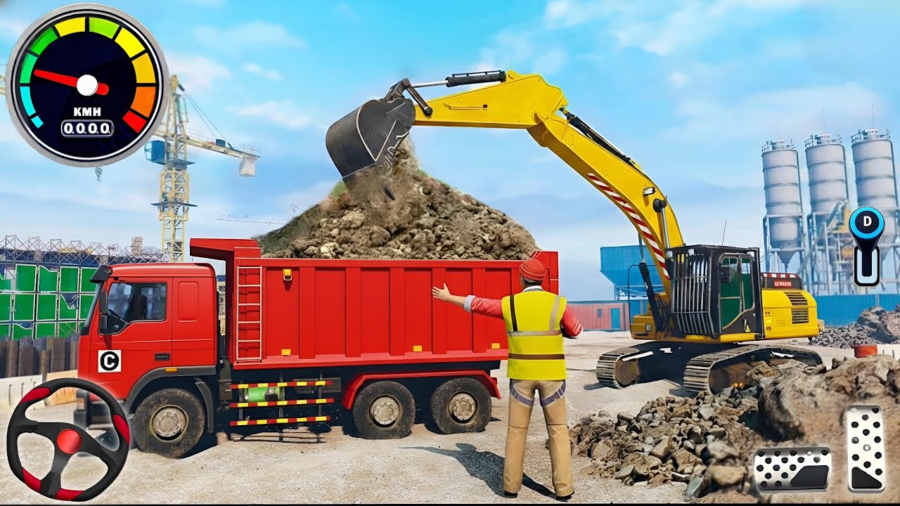 🚧 Mega City Road Construction 3D 👷 | Heavy Excavator & Truck Simulator – Android Gameplay