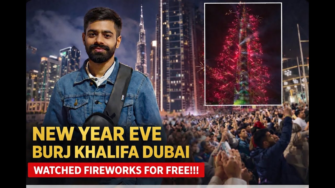 New Year Eve at Burj Khalifa Dubai | Watched Fireworks for FREE 😱🎆