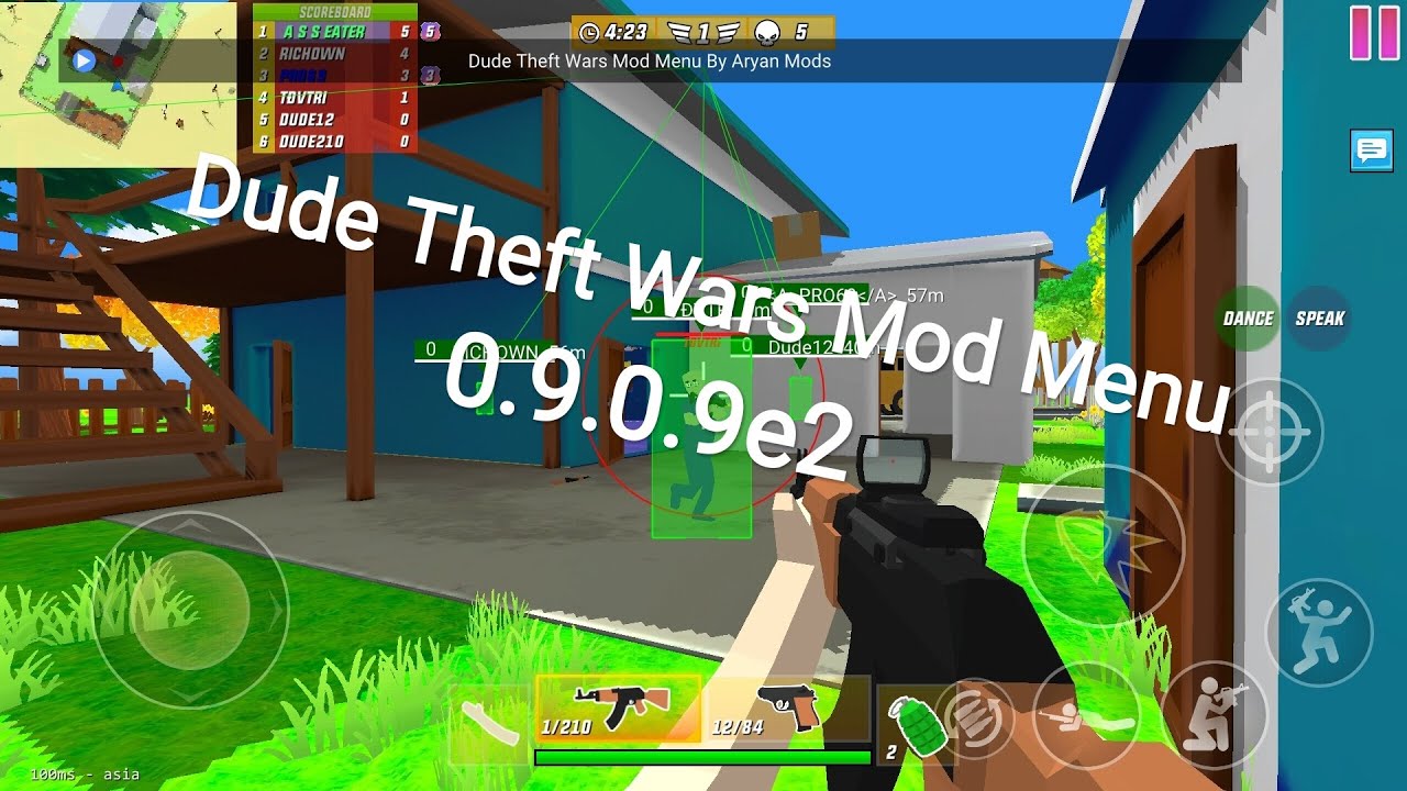 Dude theft wars 0.9.0.9e2 Mod Menu | GamePlay & Link