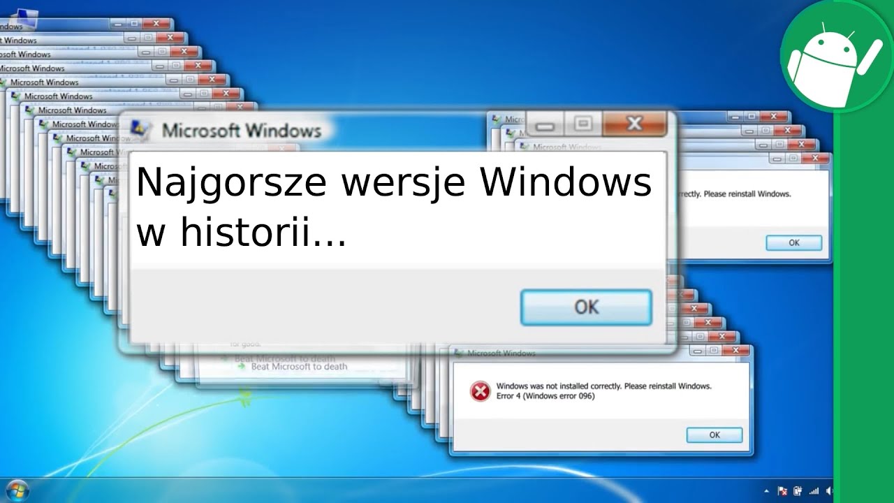 Najgorsze wersje Windows w historii!