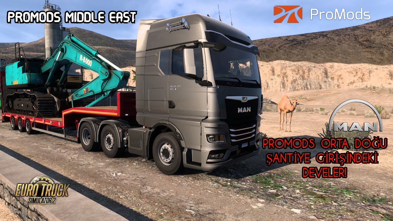 ETS 2 - PROMODS ORTA DOĞU-ŞANTİYE GİRİŞİNDEKİ DEVELER-LOGİTECH G29 GAMEPLAY