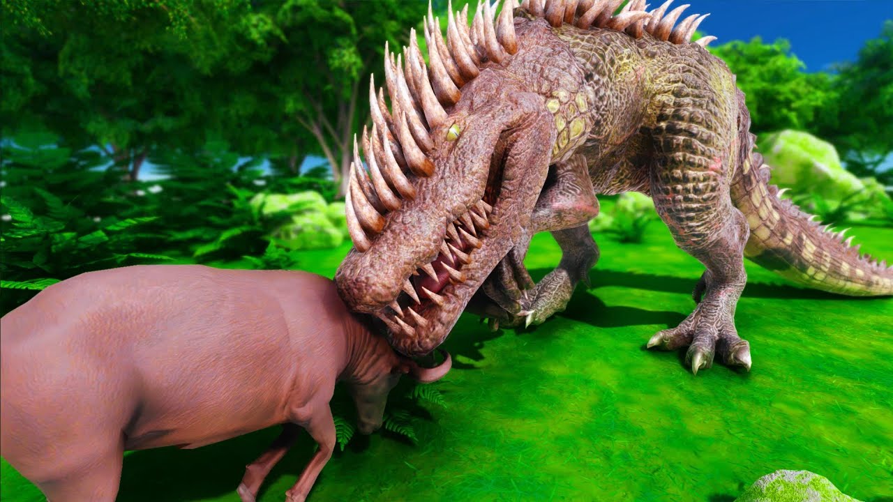 ✅ Purusaurus REX hunting prey  - Animal Revolt Battle Simulator FULL HD
