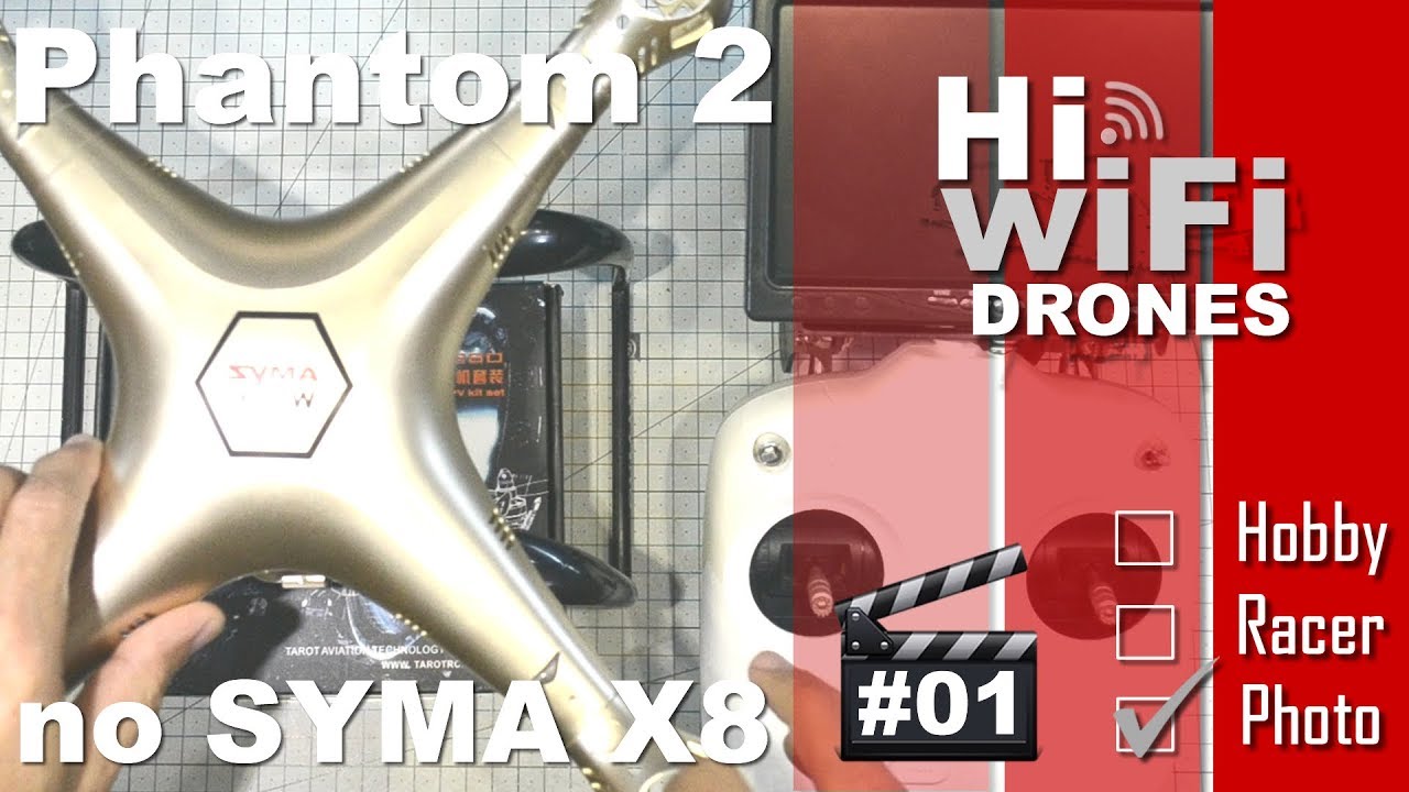Kit Phantom 2, no corpo do SYMA X8HW - Parte 01 - Drone Phantom 2 no SYMA X8HW - Listagem das Peças