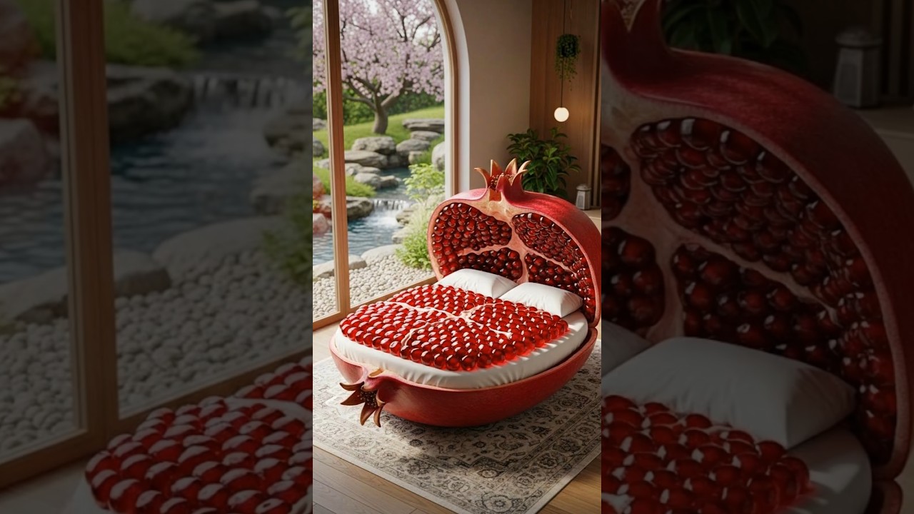 She Jumped on a Pomegranate Bed… Then This Happened 😲