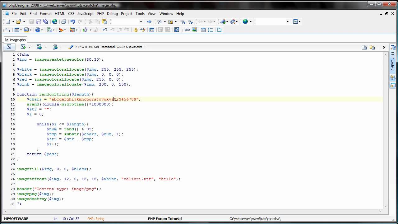 PHP Captcha Tutorial