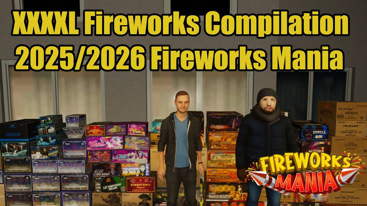 Vuurwerkcompilatie 2025-2026 - Mega XXXXL Compilation Video - Fireworks Mania