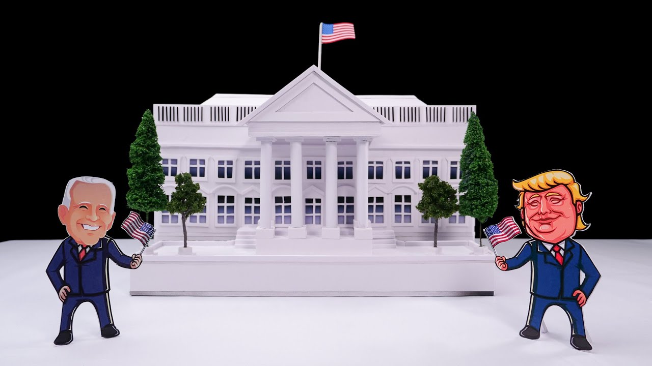 DIY Making The White House Building with Donald Trump and Joe Biden 2021