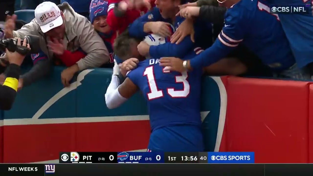 Gabe Davis 98 YARD TOUCHDOWN to start the game