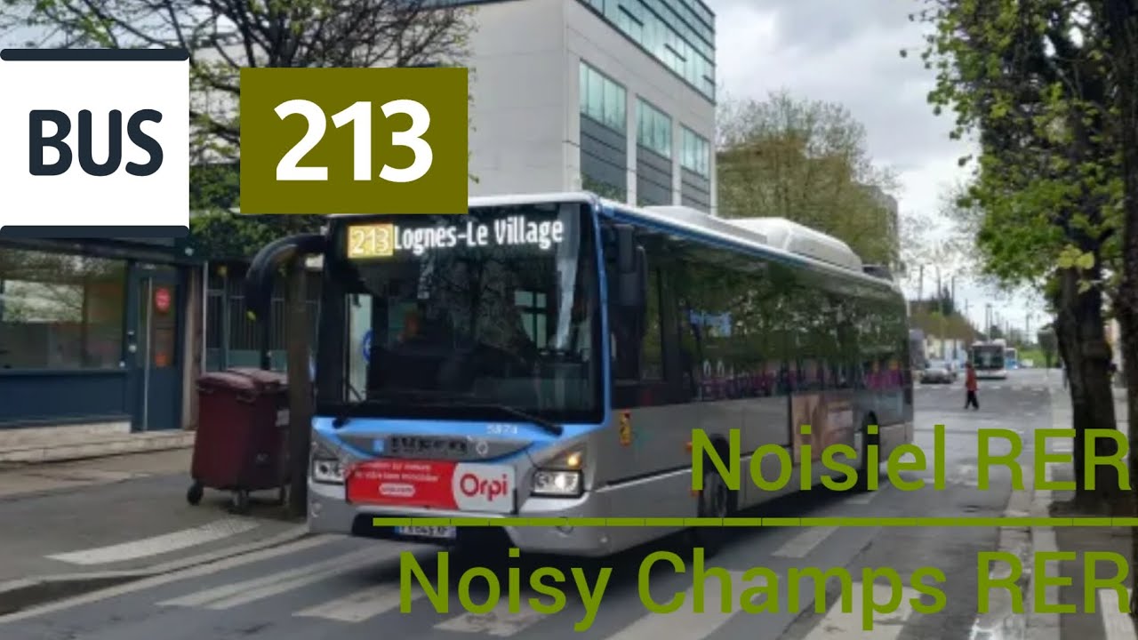 Bus 213 RATP | Iveco Urbanway 12 GNV N°5895 | Noisiel RER - Noisy Champs RER