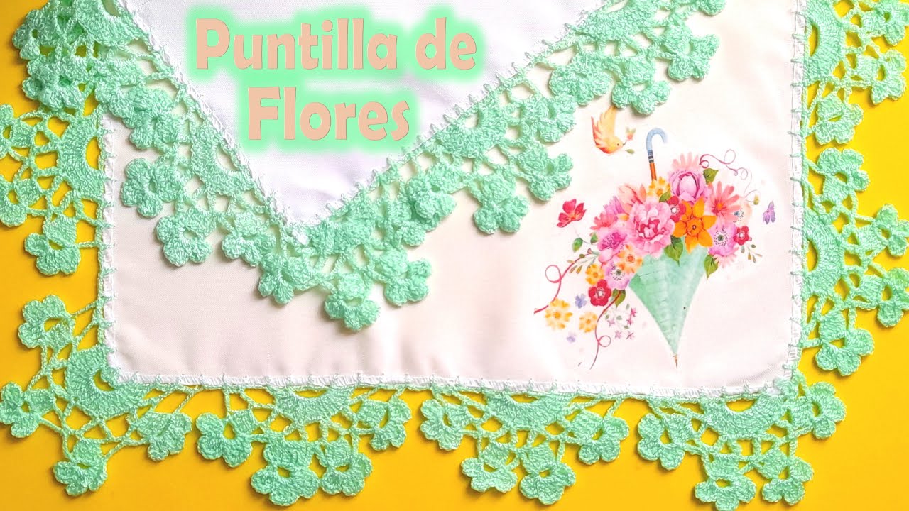 Puntilla de Flores MUY FÁCIL de tejer + Crochet 😉