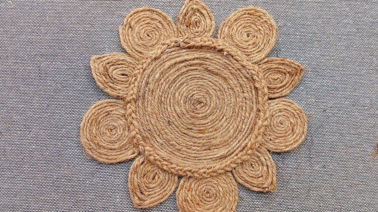 পাটের দরি দিয়ে টেবিল ম্যাট || table mat making 