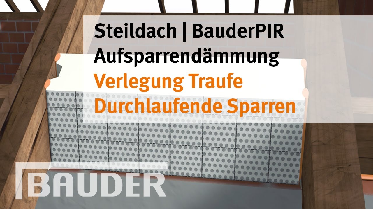 Aufsparrendämmung Verlegung Traufe