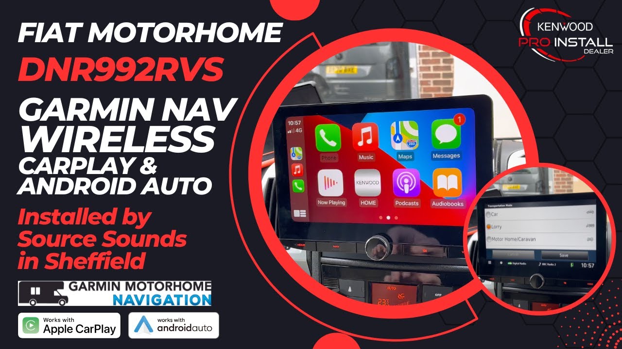 Fiat Get GPS Navi System Built for Motorhomes DNR992RVS CarPlay