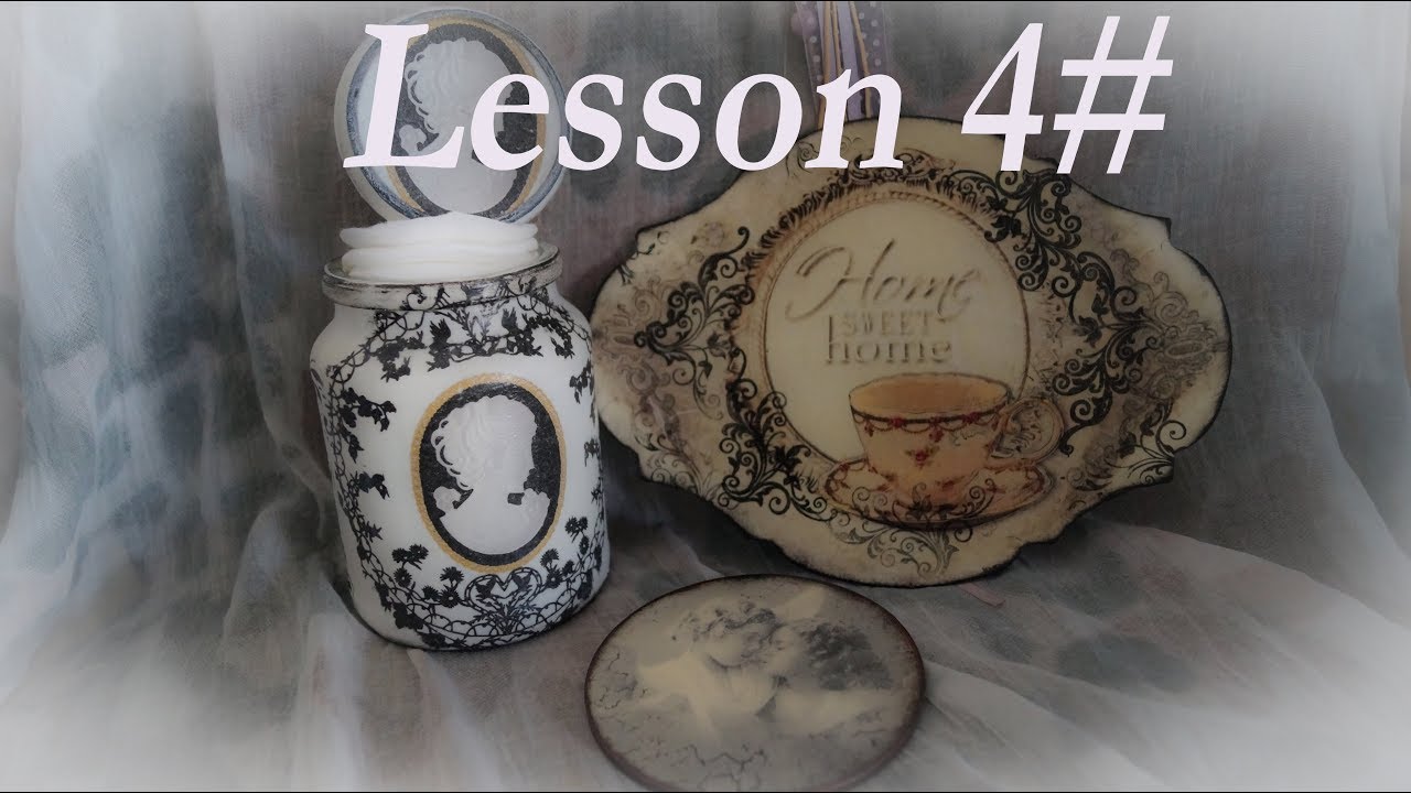 Decoupage Tutorial For Beginners Lesson 4# - Ντεκουπάζ Για Αρχάριους