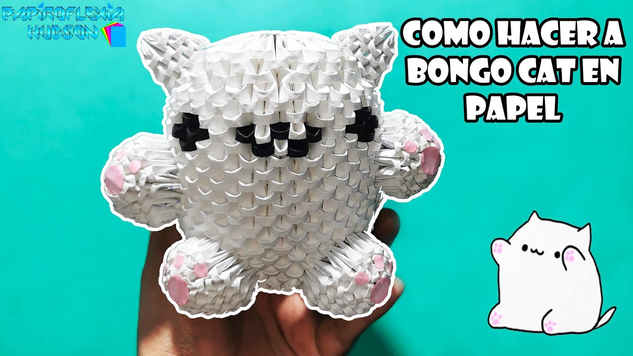 Origami 3D Bongo Cat
