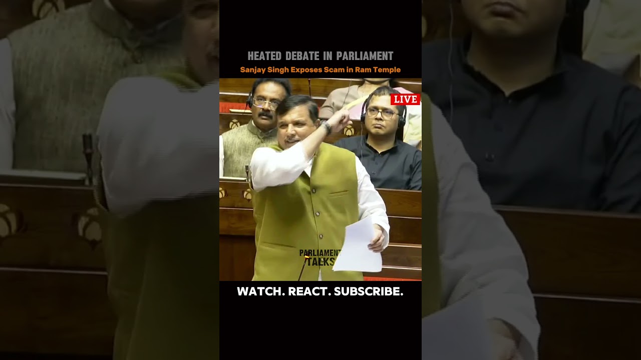 AAP | MP Sanjay Singh | Heated parliament debate Exposed scam in ram mandir !!