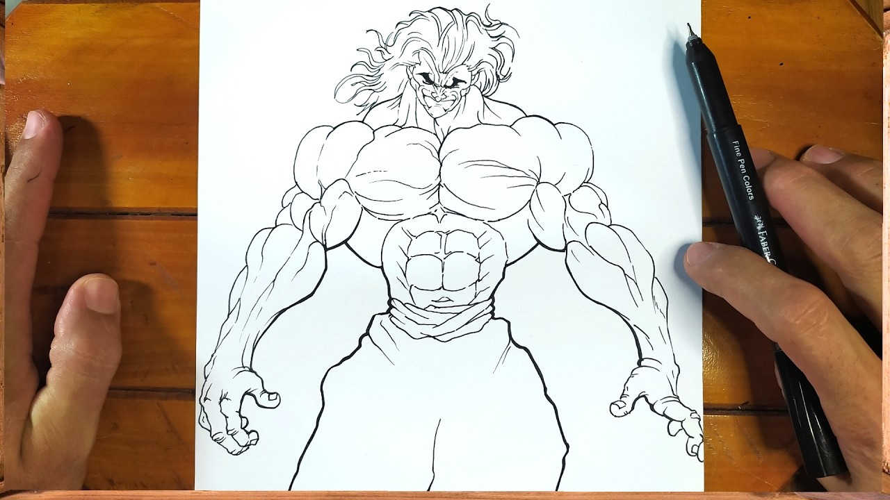 How to draw Yujiro Hanma step by step | baki the grappler
