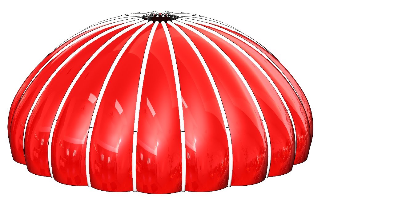 Tutorial #032 SolidWorks: parachute balloon - surfaces