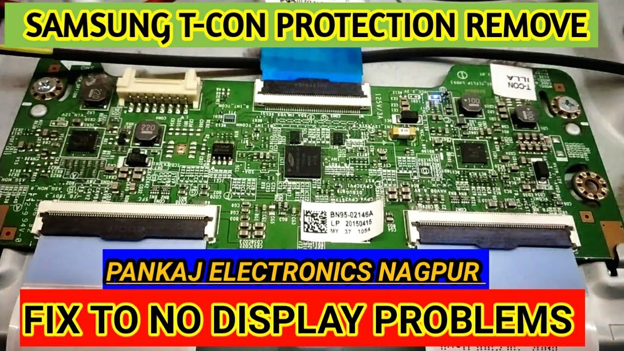 How to Remove Samsung T-con Protection / Fix to No Display / Gate Lines Block and 100% Tv Ok #T-con