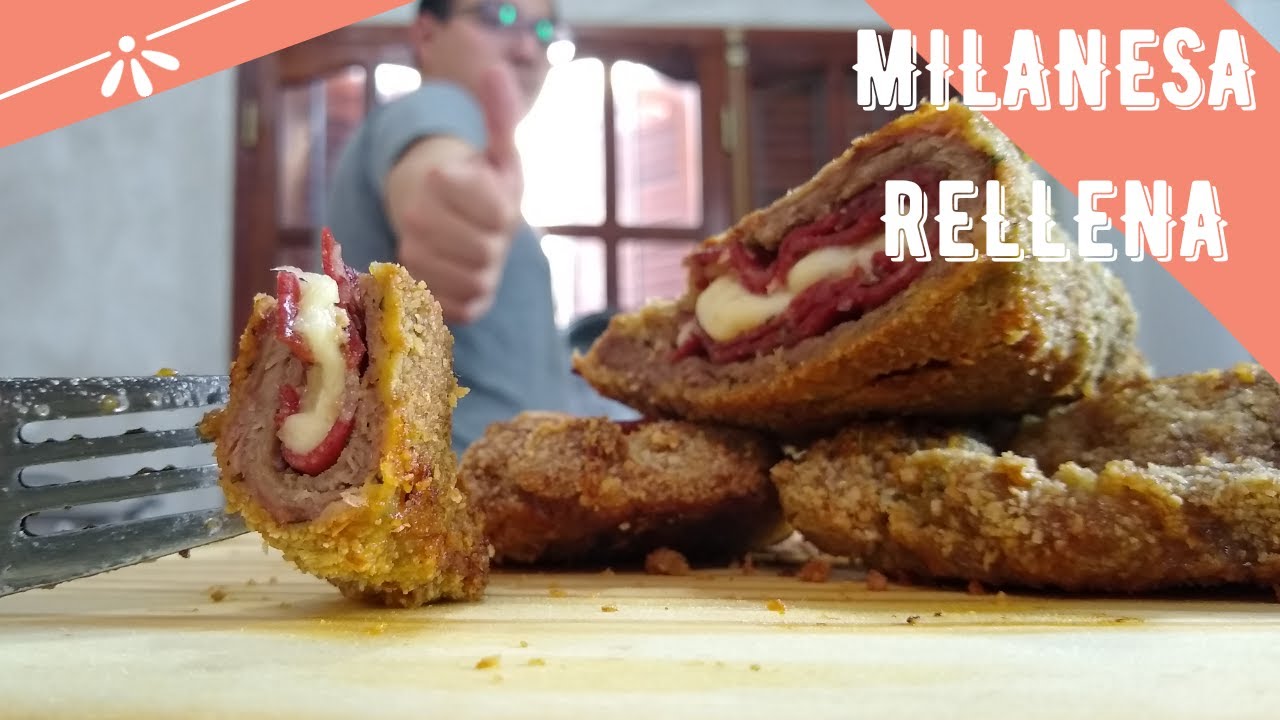 MILANESAS de CARNE RELLENAS de SALAME Y QUESO |Milanesa rellena| RECETAS AL HORNO | ®Tutifrutal