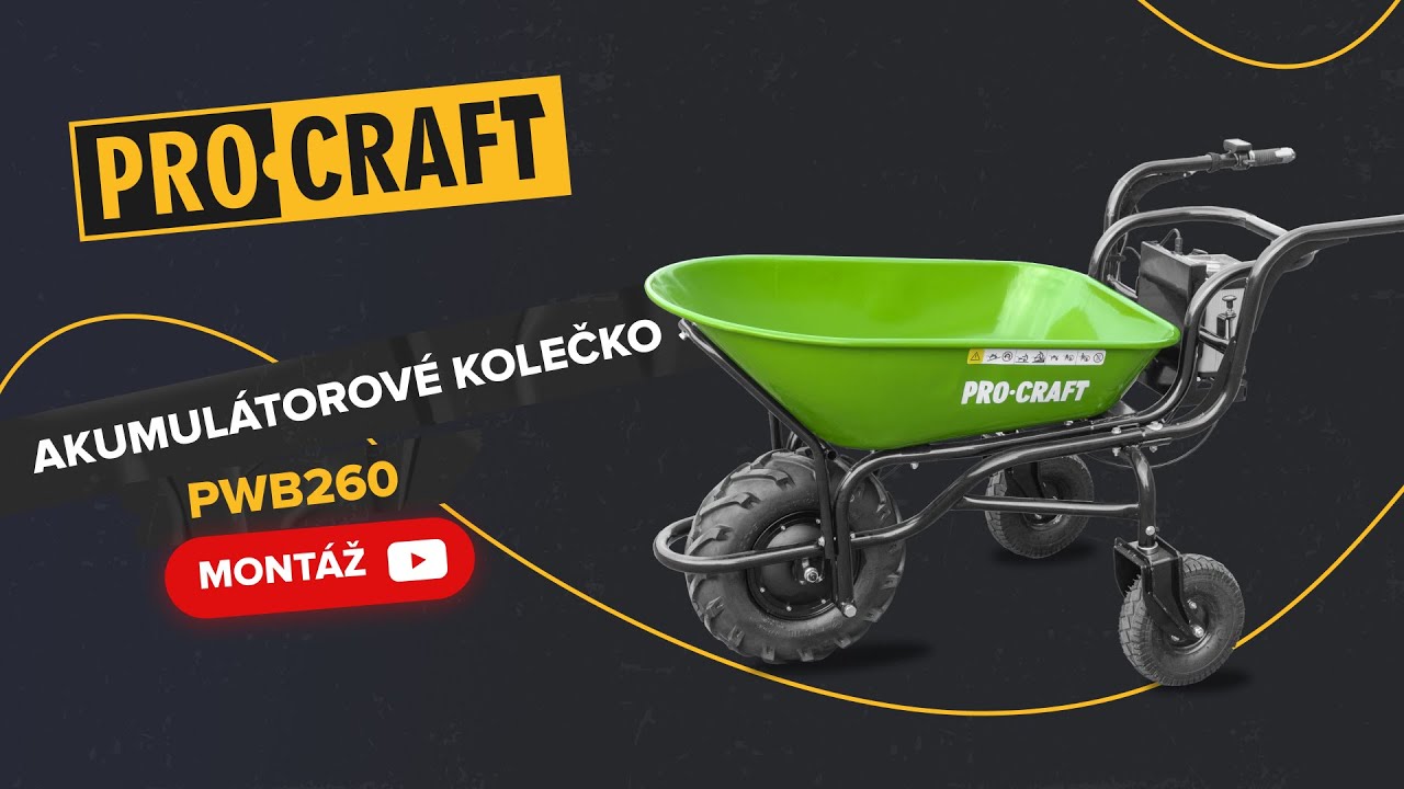 Aku kolečko Procraft PWB260. Rychlá montáž!