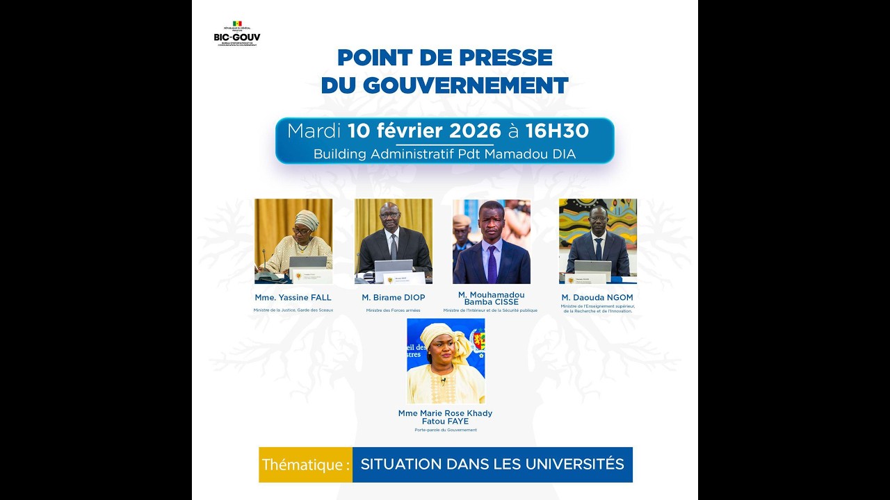 🛑DIRECT Point de presse du gouvernement : Situation dans les universit&eacute;s