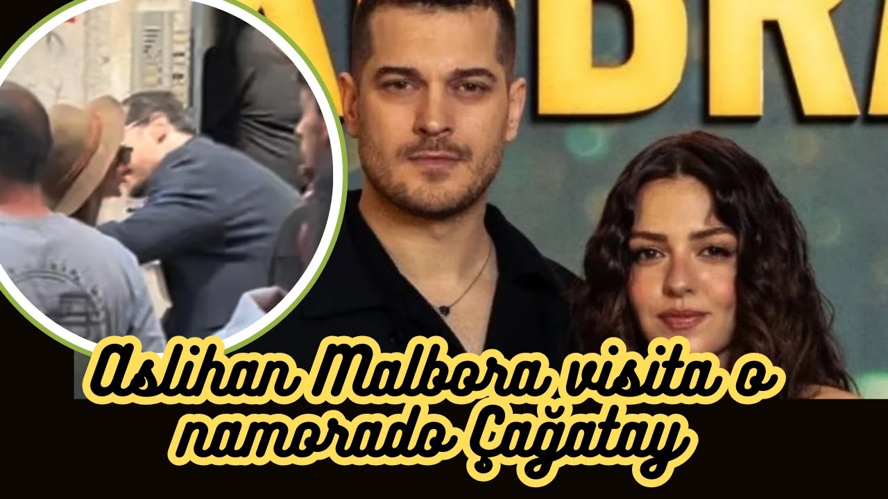 Çağatay Ulusoy e Aslihan Malbora seguem juntos. Atriz visita set de Eşref Rüya.