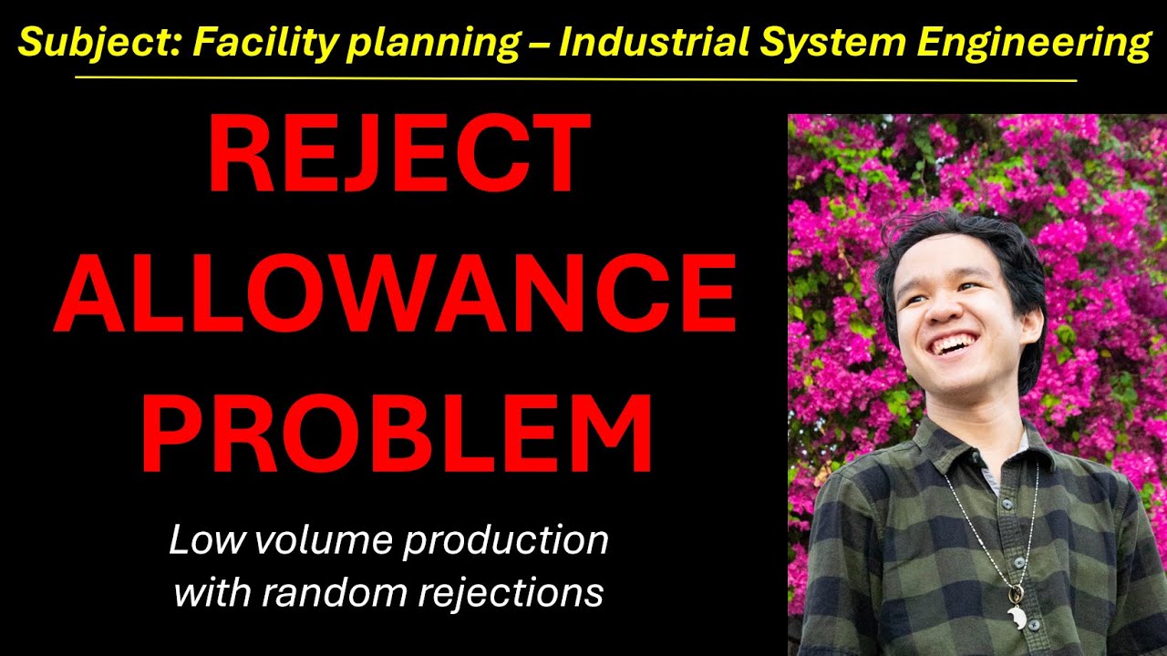 Reject allowance problem - Facility Planning - Industrial Engineering