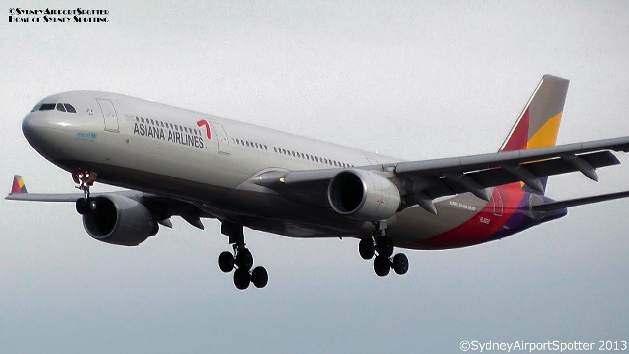 Asiana Airlines Airbus A330-300 HL8259 - Landing at Sydney Airport SYD / YSSY