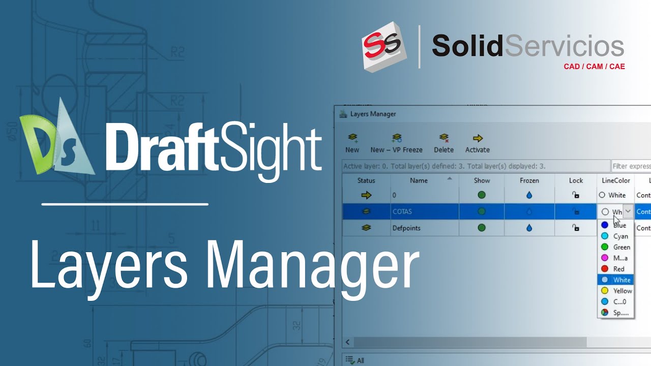 Tutorial DRAFTSIGHT ➤ Herramienta Layer Manager