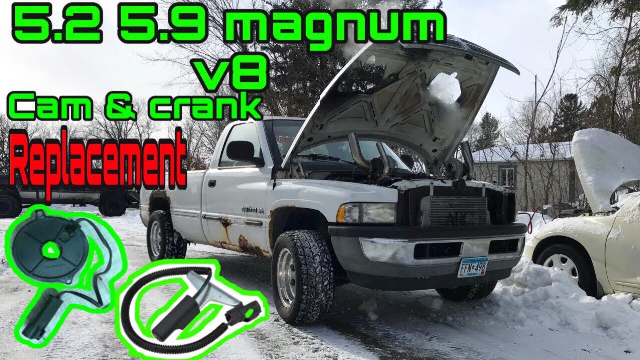 Как поменять датчики распредвала и коленвала КАК ПРОФИ! на Dodge Ram 1500 5.2 5.9 Magnum. Сборка ...