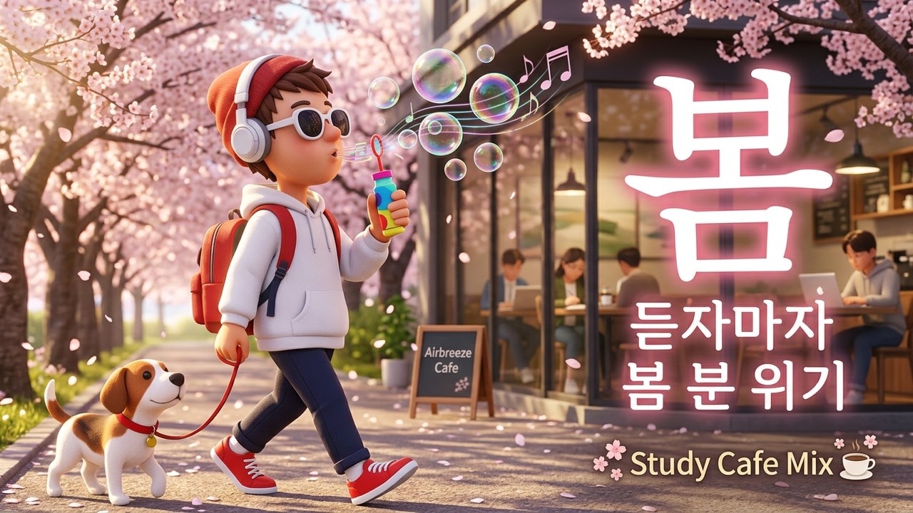 [Playlist] 온다 온다 봄바람 타고 그루브 온다 🌸 듣는 순간 기분 좋아지는 플리 | 카페·공부·작업용·드라이브 | Indie Study Cafe Mix