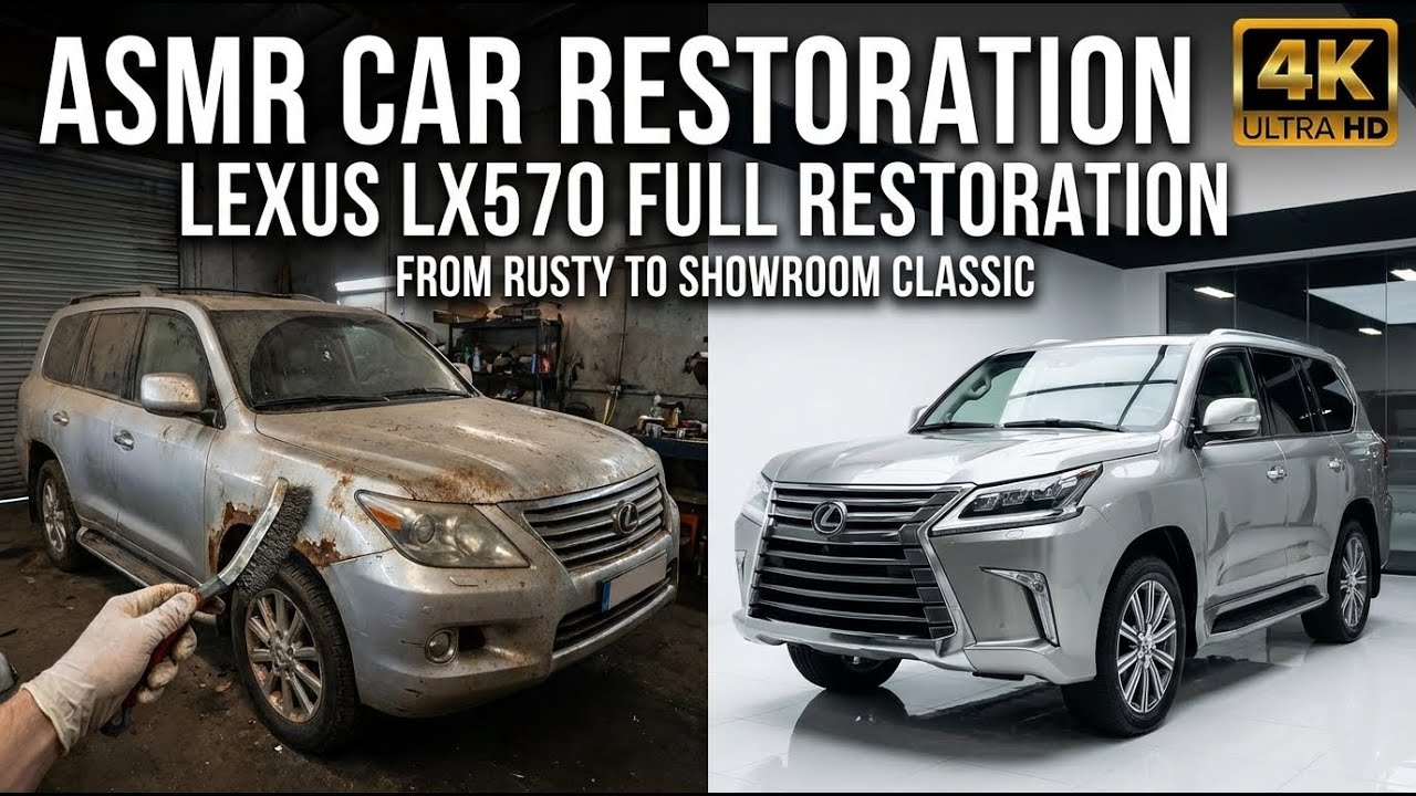 Lexus LX570 silver Severe rust recovery ASMR Lexus restoration