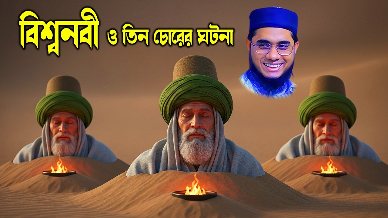 বিশ্বনবী ও তিন চোরের ঘটনা | হৃদয় কাঁপানো শিক্ষণীয় কাহিনী | মুফতি শাহিদুর রহমান মাহমুদাবাদী