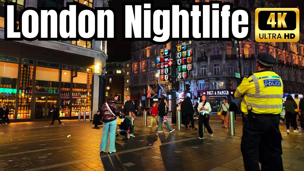 LONDON NIGHTLIFE, BEAUTIFUL GIRLS' NIGHT OUT, WEST END AFTER DARK JULY 2024 4K HDR