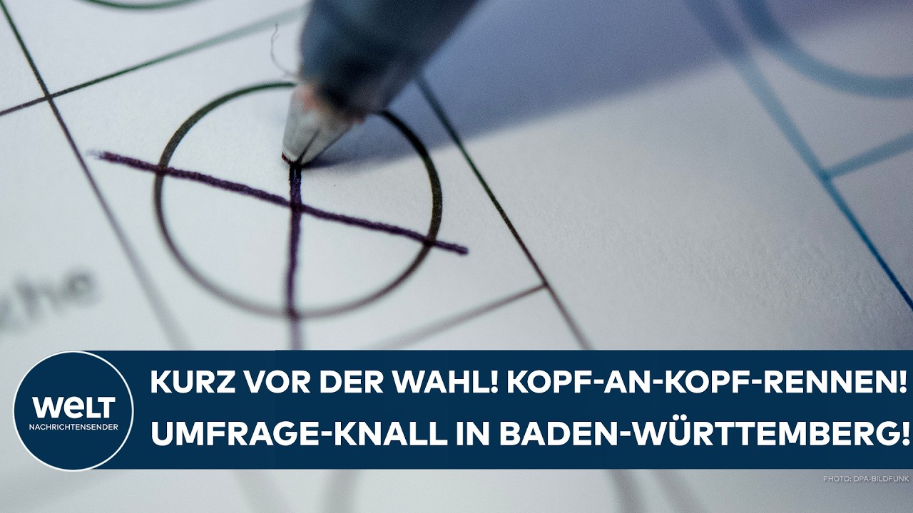 BADEN-WUERTTEMBERG: Umfrage-Knall! Kopf-an-Kopf-Rennen elektrisiert kurz vor der Wahl!