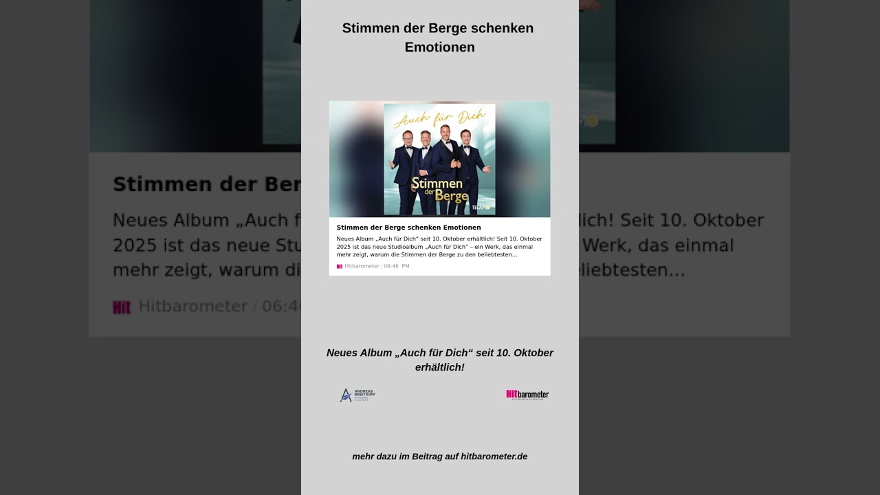Stimmen der Berge schenken Emotionen