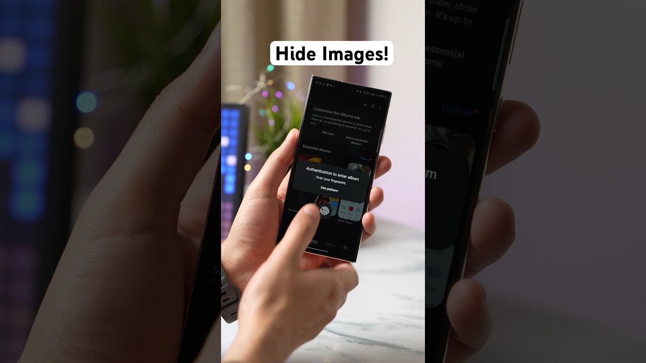Скройте изображения в галерее Samsung с помощью отпечатка пальца!