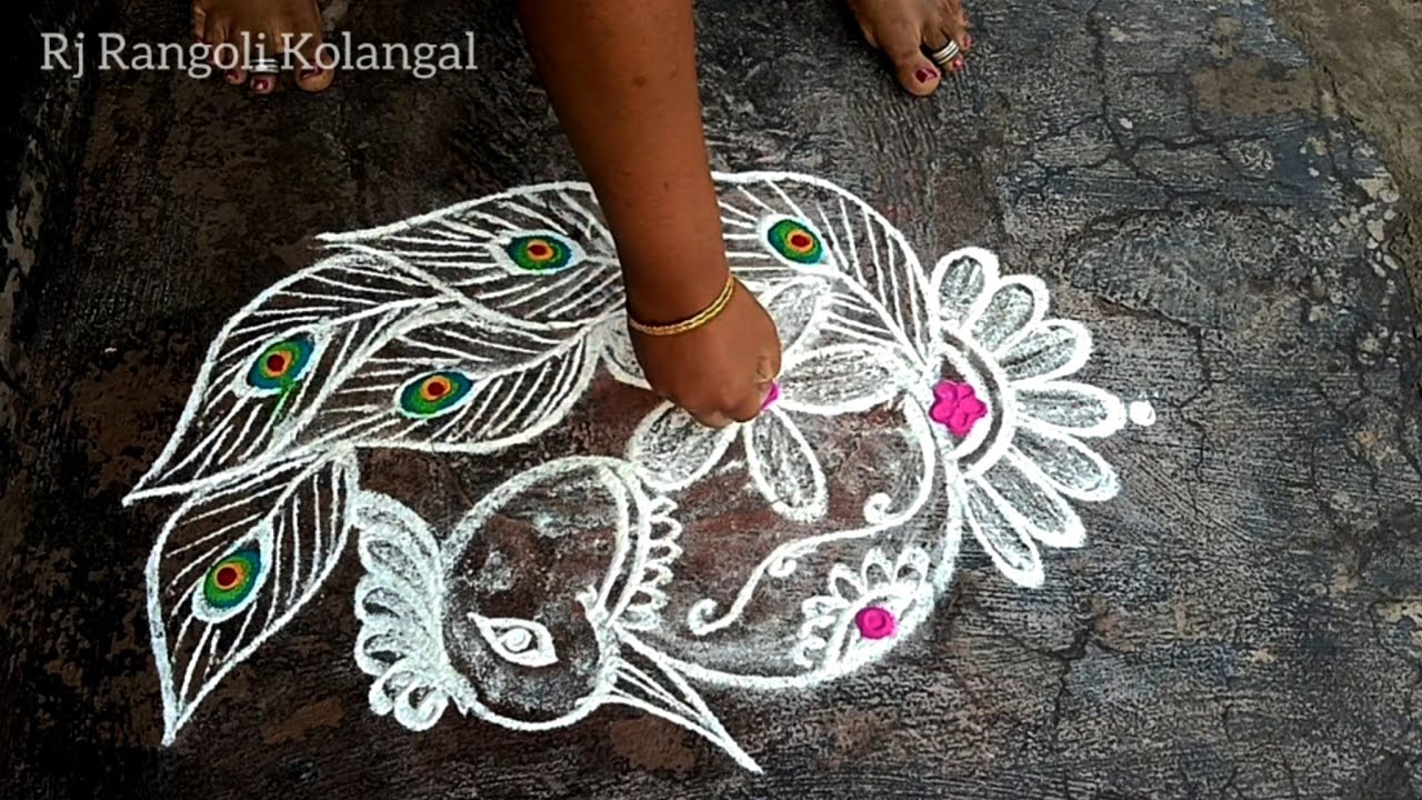 Thai poosam Special Rangoli 🌺 Peacock Rangoli design 🌺 Beautiful Rangoli Designs 🌺