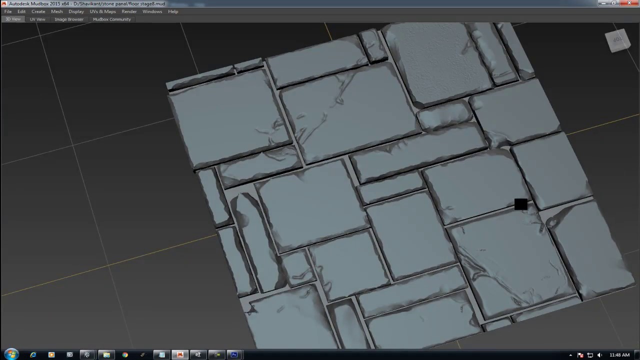 Mudbox  #1 |mudbox tutorial beginner | how to sculpt stone panel in mudbox | mudbox