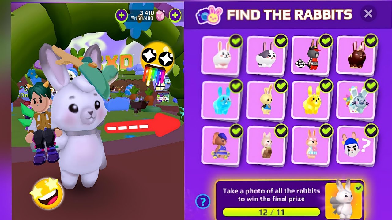 All 11 Rabbits🐰 locations &bull;| Easter 2026 |&bull; #PKXD #Easter #Rabbits #Rabbids #locations #Tutorial