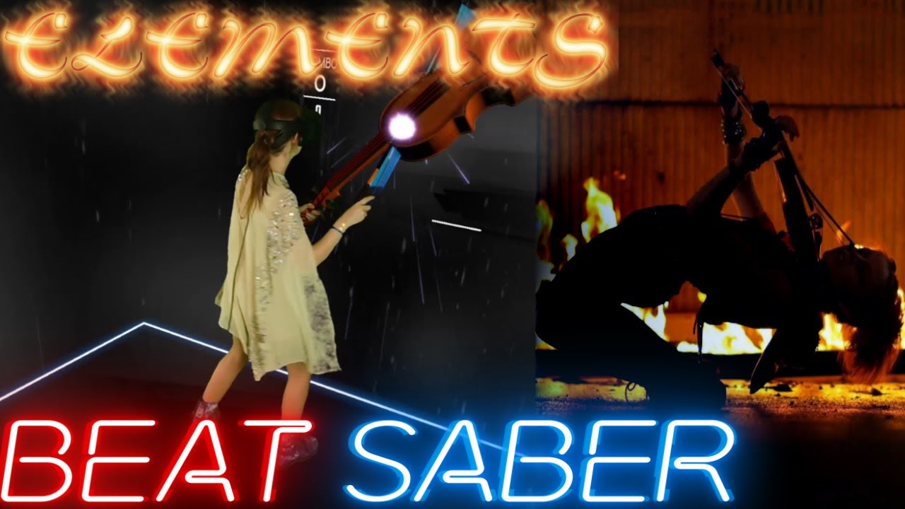Beat Saber || Lindsey Stirling - Elements (Dubstep Violin) Expert+ || Mixed Reality