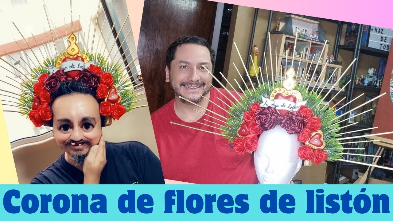 Como hacer una CORONA DE FLORES fácil