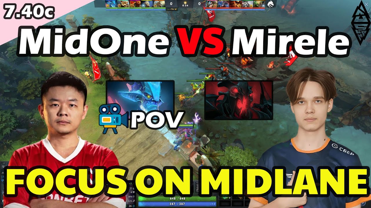 MidOne Leshrac VS Mirele Shadow Fiend | Focus on Midlane | 7.40c