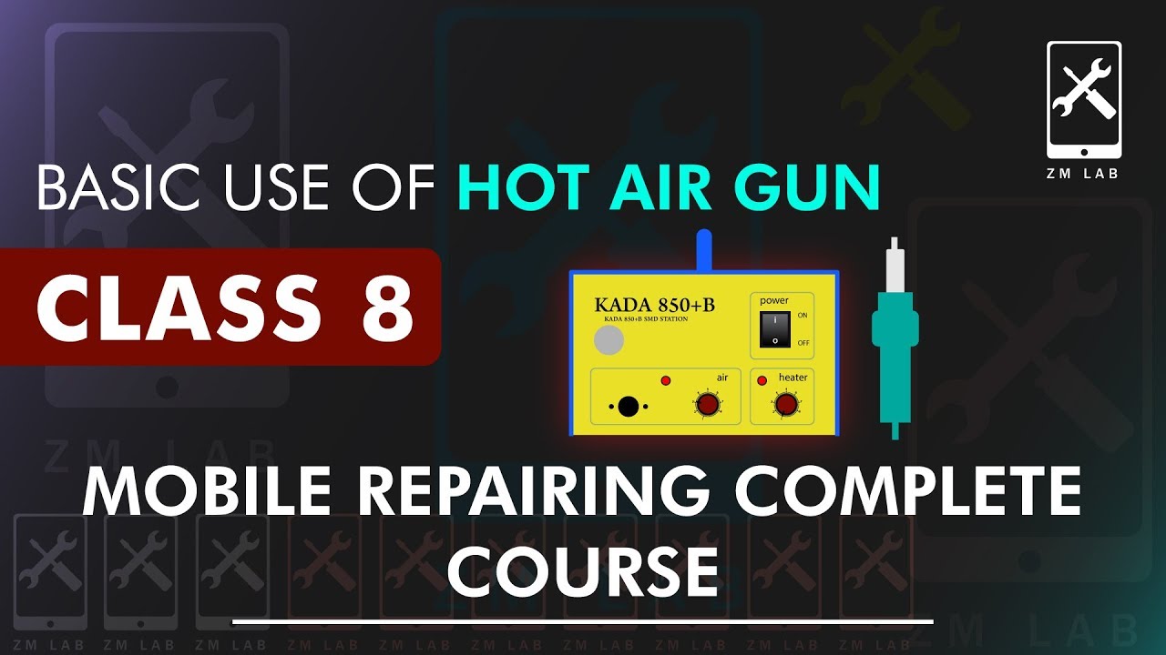 Basic use of (SMD)Hot Air Gun for Mobile Repairing, how to use smd | Class 8 | Urdu/Hindi
